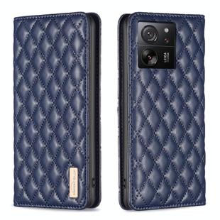 For Xiaomi 13T / 13T Pro / Redmi K60 Ultra Diamond Lattice Magnetic Leather Flip Phone Case(Blue)