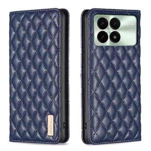 For Xiaomi Redmi K70 / K70 Pro Diamond Lattice Magnetic Leather Flip Phone Case(Blue)