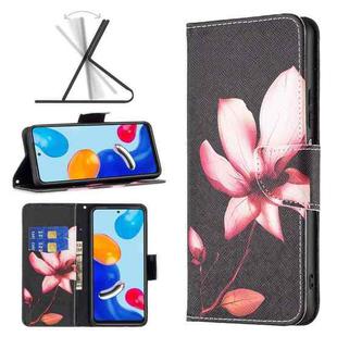 For Xiaomi Redmi Note 12S 4G / Note 11 Colored Drawing Pattern Leather Phone Case(Lotus)