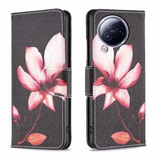 For Xiaomi Civi 3 5G Colored Drawing Pattern Leather Phone Case(Lotus)