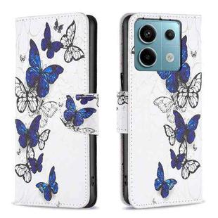 For Xiaomi Redmi Note 13 Pro Colored Drawing Pattern Leather Phone Case(Butterflies)