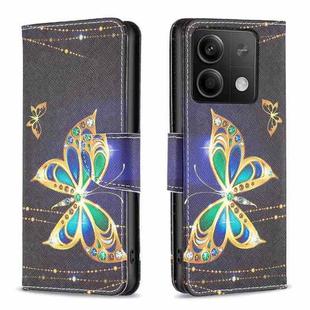 For Xiaomi Redmi Note 13 Colored Drawing Pattern Leather Phone Case(Big Butterfly)