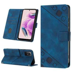 For Xiaomi Redmi Note 12S 4G Global Skin Feel Embossed Leather Phone Case(Blue)
