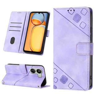 For Xiaomi Redmi 13C Skin Feel Embossed Leather Phone Case(Light Purple)