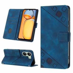 For Xiaomi Redmi 13C Skin Feel Embossed Leather Phone Case(Blue)