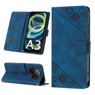 For Xiaomi Redmi A3 Skin Feel Embossed Leather Phone Case(Blue)