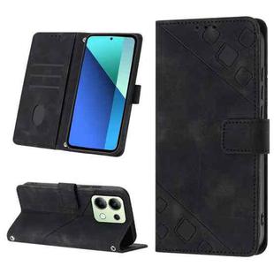 For Xiaomi Redmi Note 13 4G Global Skin Feel Embossed Leather Phone Case(Black)