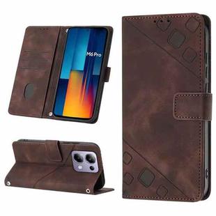 For Xiaomi Redmi Note 13 Pro 4G Global Skin Feel Embossed Leather Phone Case(Brown)