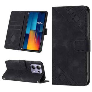 For Xiaomi Redmi Note 13 Pro 4G Global Skin Feel Embossed Leather Phone Case(Black)