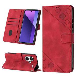 For Xiaomi Redmi Note 13 Pro+ 5G Skin Feel Embossed Leather Phone Case(Red)