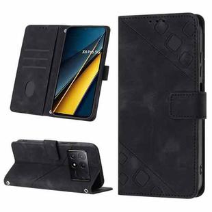 For Xiaomi Redmi K70E Skin Feel Embossed Leather Phone Case(Black)