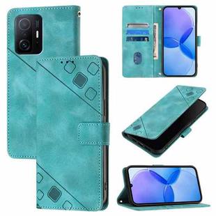 For Xiaomi 11T / 11T Pro Skin Feel Embossed Leather Phone Case(Green)