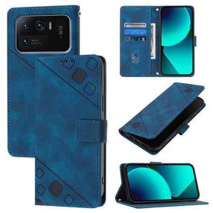 For Xiaomi Mi 11 Ultra Skin Feel Embossed Leather Phone Case(Blue)