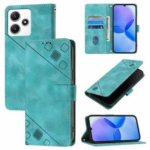 For Xiaomi Poco M6 Pro 5G / Redmi 12 4G / 5G Skin Feel Embossed Leather Phone Case(Green)