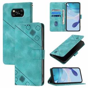 For Xiaomi Poco X3 / Poco X3 Pro Skin Feel Embossed Leather Phone Case(Green)