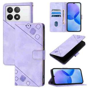 For Xiaomi Redmi K70 / K70 Pro Skin Feel Embossed Leather Phone Case(Light Purple)