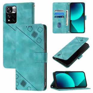 For Xiaomi Redmi Note 11 Pro+ 5G EU Skin Feel Embossed Leather Phone Case(Green)