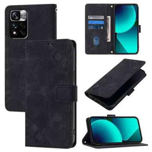 For Xiaomi Redmi Note 11 Pro+ 5G EU Skin Feel Embossed Leather Phone Case(Black)