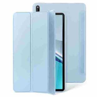 For Huawei Matepad M6 10.8 3-fold Soft Smart Leather Tablet Case(Ice Blue)