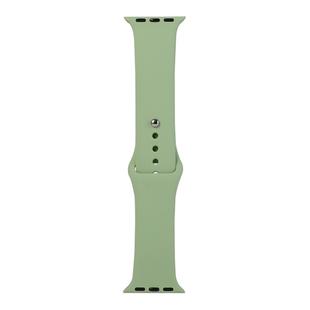 For Apple Watch Series 8&7 41mm / SE 2&6&SE&5&4 40mm / 3&2&1 38mm Silicone Watch Band, Long Section (Men)(Mint Green)