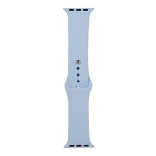 For Apple Watch Series 8&7 41mm / SE 2&6&SE&5&4 40mm / 3&2&1 38mm Silicone Watch Band, Long Section (Men)(Lilac Purple)