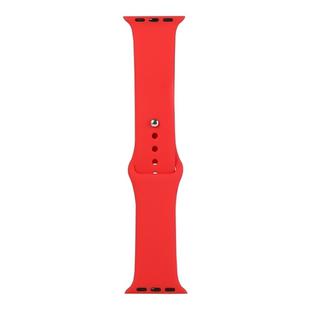 For Apple Watch Series 9&8&7 41mm / SE 3&SE 2&6&SE&5&4 40mm / 3&2&1 38mm Silicone Watch Band, Long Section (Men)(Red)