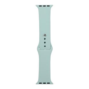 For Apple Watch Series 8&7 41mm / SE 2&6&SE&5&4 40mm / 3&2&1 38mm Silicone Watch Band, Long Section (Men)(Light Green)