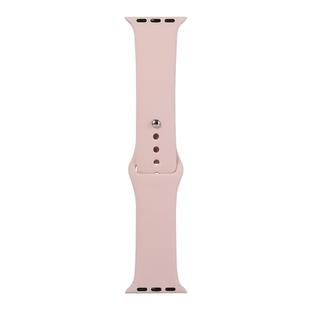 For Apple Watch Series 8&7 41mm / SE 2&6&SE&5&4 40mm / 3&2&1 38mm Silicone Watch Band, Long Section (Men)(Sand Pink)