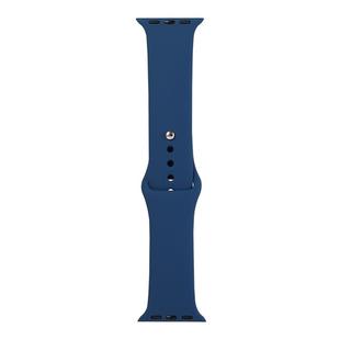 For Apple Watch Series 8&7 41mm / SE 2&6&SE&5&4 40mm / 3&2&1 38mm Silicone Watch Band, Long Section (Men)(Sea Blue)