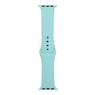 For Apple Watch Series 8&7 41mm / SE 2&6&SE&5&4 40mm / 3&2&1 38mm Silicone Watch Band, Long Section (Men)(Ice Blue)
