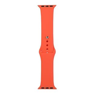 For Apple Watch Ultra 49mm / Series 8&7 45mm / SE 2&6&SE&5&4 44mm / 3&2&1 42mm Silicone Watch Band, Long Section (Men)(Apricot Orange)