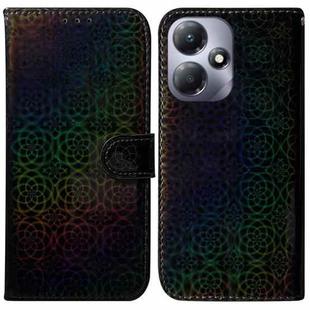 For Infinix Hot 30 Play Colorful Magnetic Buckle Leather Phone Case(Black)