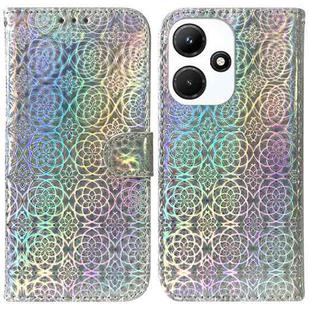 For Infinix Hot 30i Colorful Magnetic Buckle Leather Phone Case(Silver)