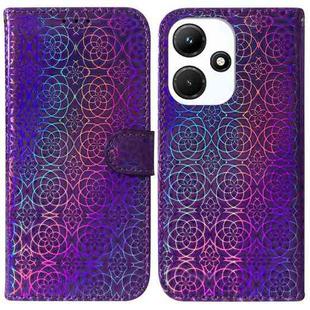For Infinix Hot 30i Colorful Magnetic Buckle Leather Phone Case(Purple)