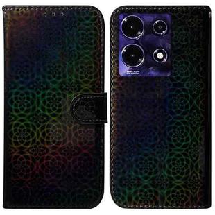 For Infinix Note 30 Colorful Magnetic Buckle Leather Phone Case(Black)