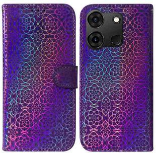 For Infinix Smart 7 India/7 Plus Colorful Magnetic Buckle Leather Phone Case(Purple)