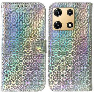 For Infinix Note 30 Pro Colorful Magnetic Buckle Leather Phone Case(Silver)