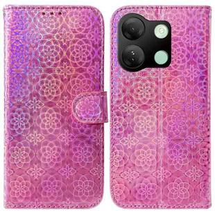 For Infinix Smart 7 HD Colorful Magnetic Buckle Leather Phone Case(Pink)