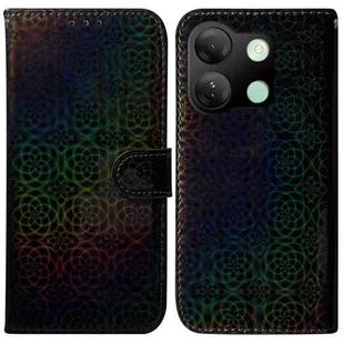 For Infinix Smart 7 HD Colorful Magnetic Buckle Leather Phone Case(Black)