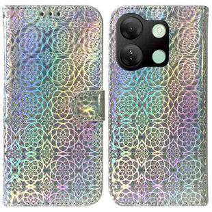 For Infinix Smart 7 HD Colorful Magnetic Buckle Leather Phone Case(Silver)