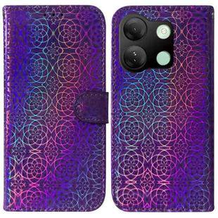 For Infinix Smart 7 HD Colorful Magnetic Buckle Leather Phone Case(Purple)
