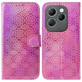 For Infinix Hot 40 / 40 Pro Colorful Magnetic Buckle Leather Phone Case(Pink)