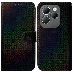 For Infinix Hot 40 / 40 Pro Colorful Magnetic Buckle Leather Phone Case(Black)