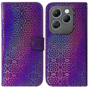 For Infinix Hot 40 / 40 Pro Colorful Magnetic Buckle Leather Phone Case(Purple)