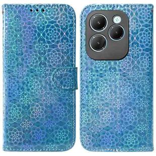 For Infinix Hot 40 / 40 Pro Colorful Magnetic Buckle Leather Phone Case(Blue)