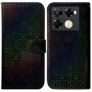 For Infinix Note 40 Pro 4G / 5G Colorful Magnetic Buckle Leather Phone Case(Black)