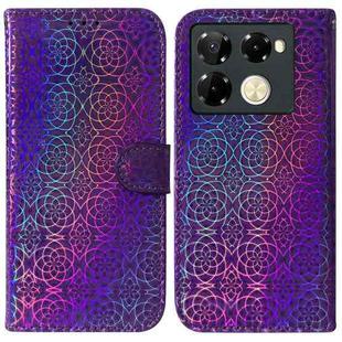 For Infinix Note 40 Pro 4G / 5G Colorful Magnetic Buckle Leather Phone Case(Purple)