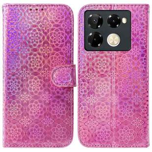 For Infinix Note 40 Pro+ 5G Colorful Magnetic Buckle Leather Phone Case(Pink)