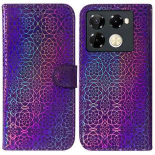 For Infinix Note 40 Pro+ 5G Colorful Magnetic Buckle Leather Phone Case(Purple)