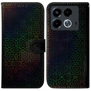 For Infinix Note 40 4G Colorful Magnetic Buckle Leather Phone Case(Black)